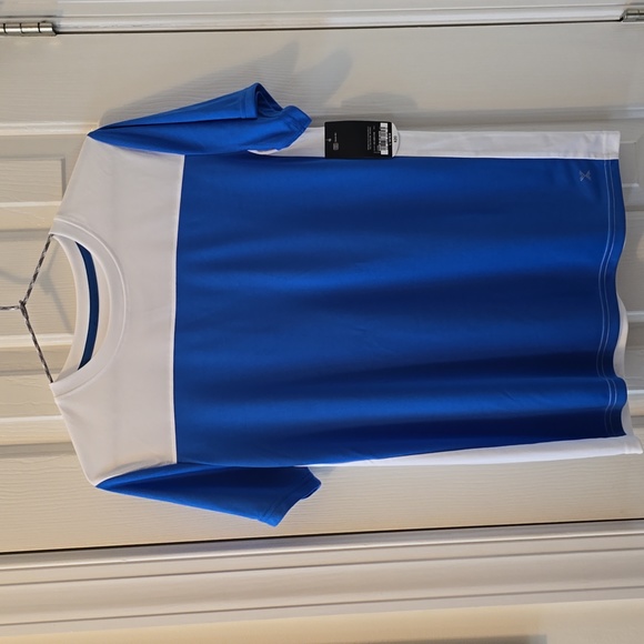 XERSION BOYS HUSKY BLUE AND WHITE SHORT SLEEVE ATHLETIC SHIRT SIZE LARGE 14/16 H - Picture 1 of 12